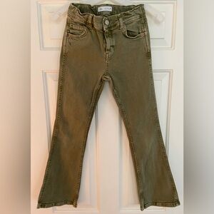 ZARA Girls Green Bootcut Denim Jeans (11-12)